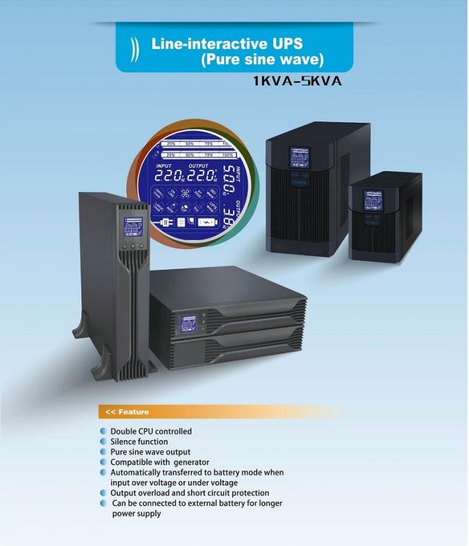 0.7 Power Factor Sine Wave Ups , 1KVA5KVA Line Interactive Ups Tower Type